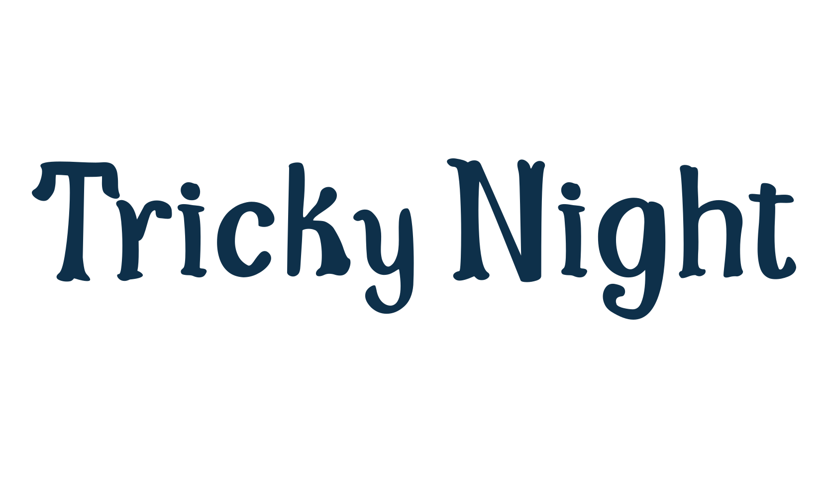 Tricky Night, fancy decorative font preview