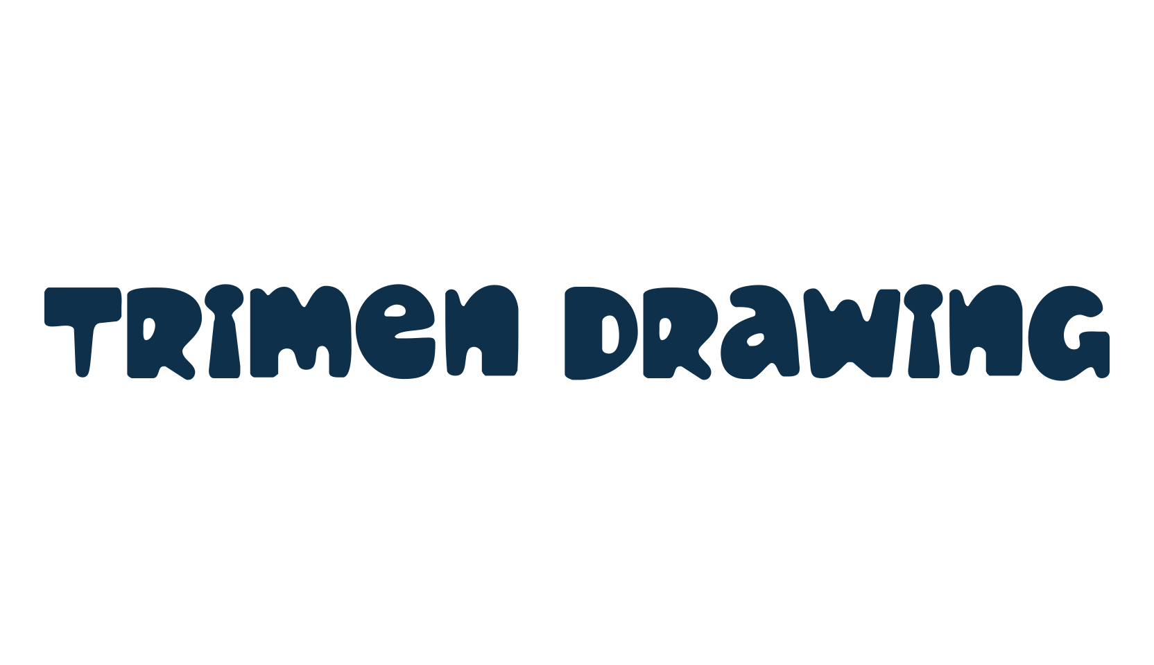Trimen Drawing, cartoon font preview