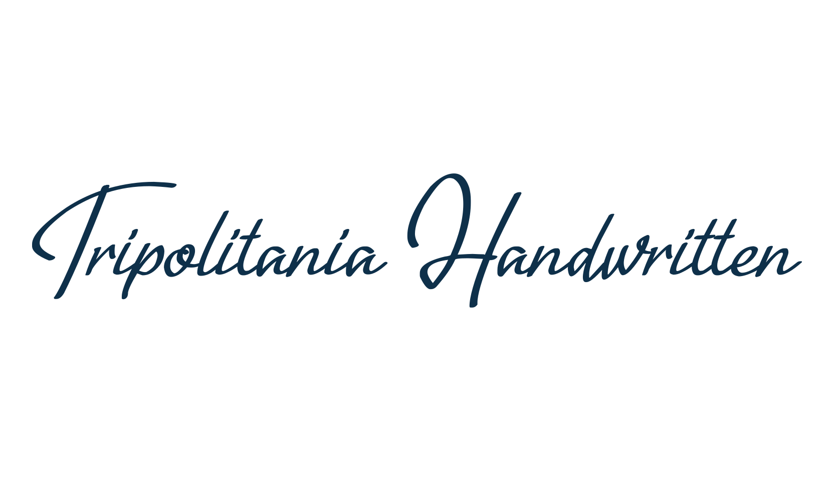 Tripolitania Handwritten, handwriting font preview