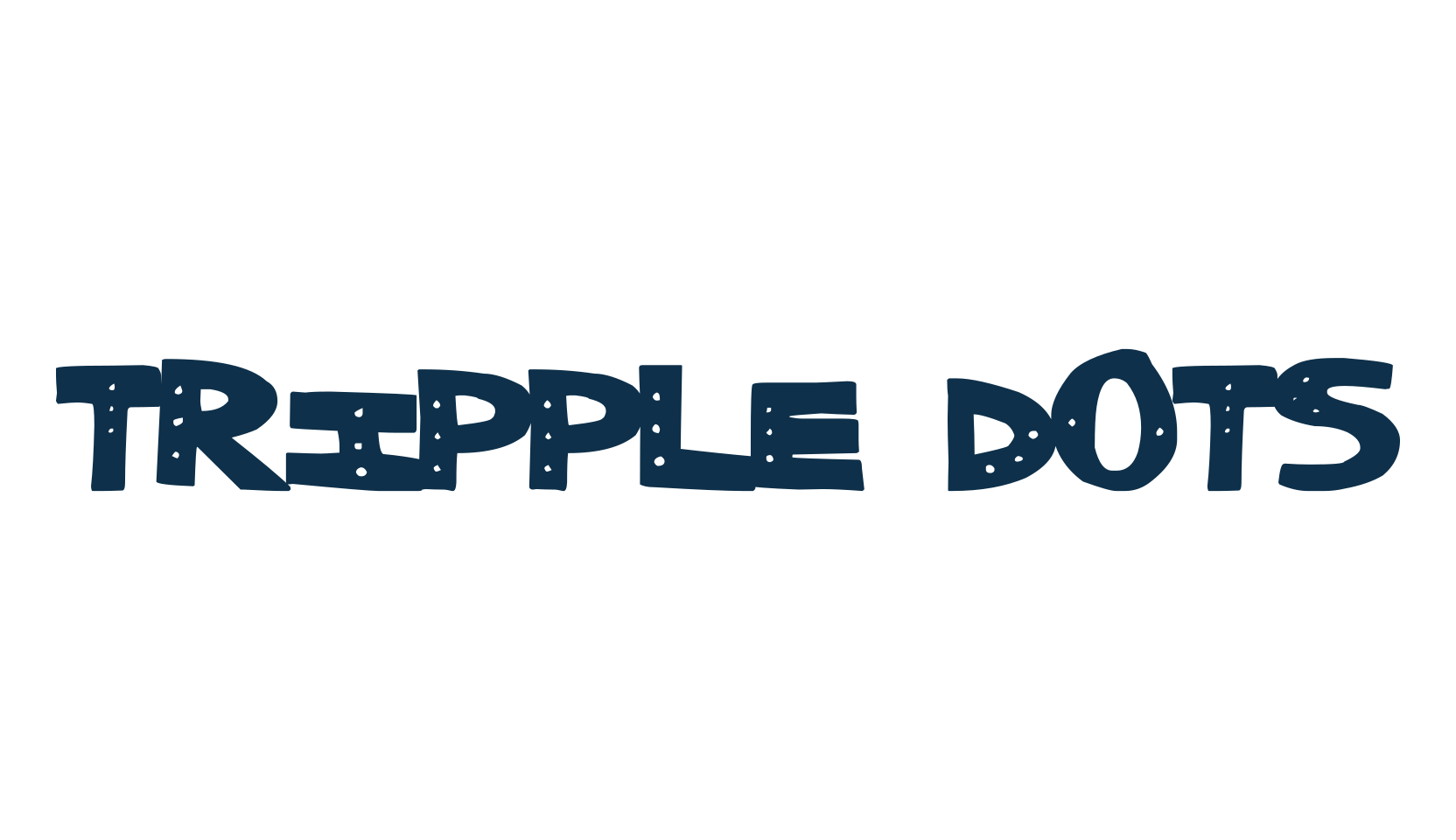Tripple Dots, cartoon font preview