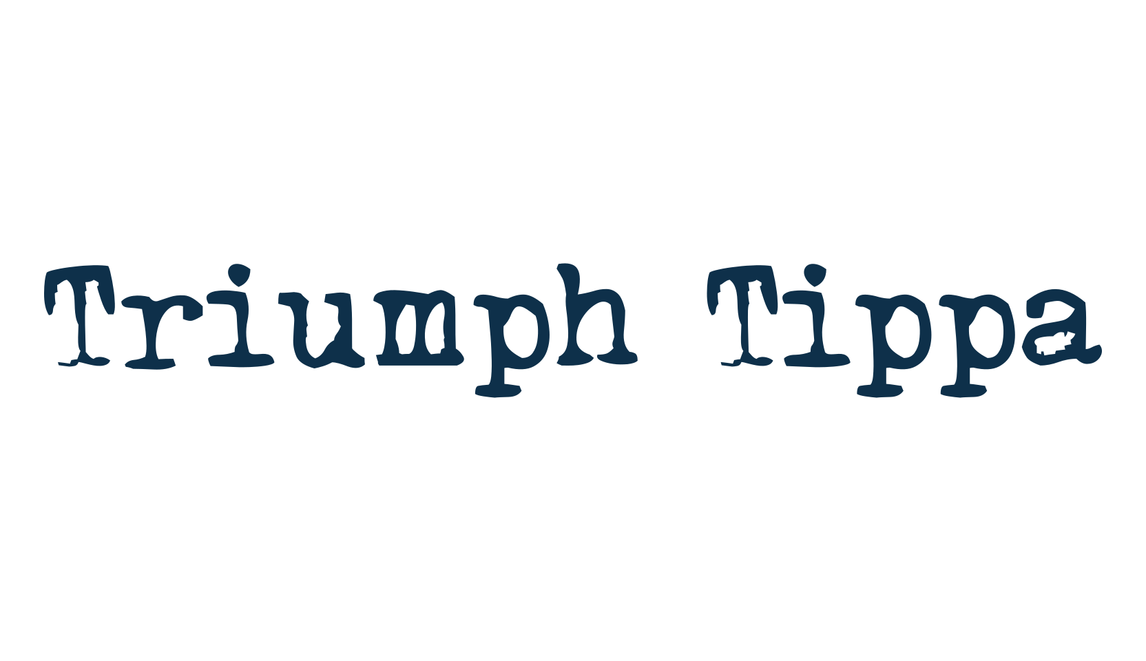 Triumph Tippa, fancy typewriter decorative font preview