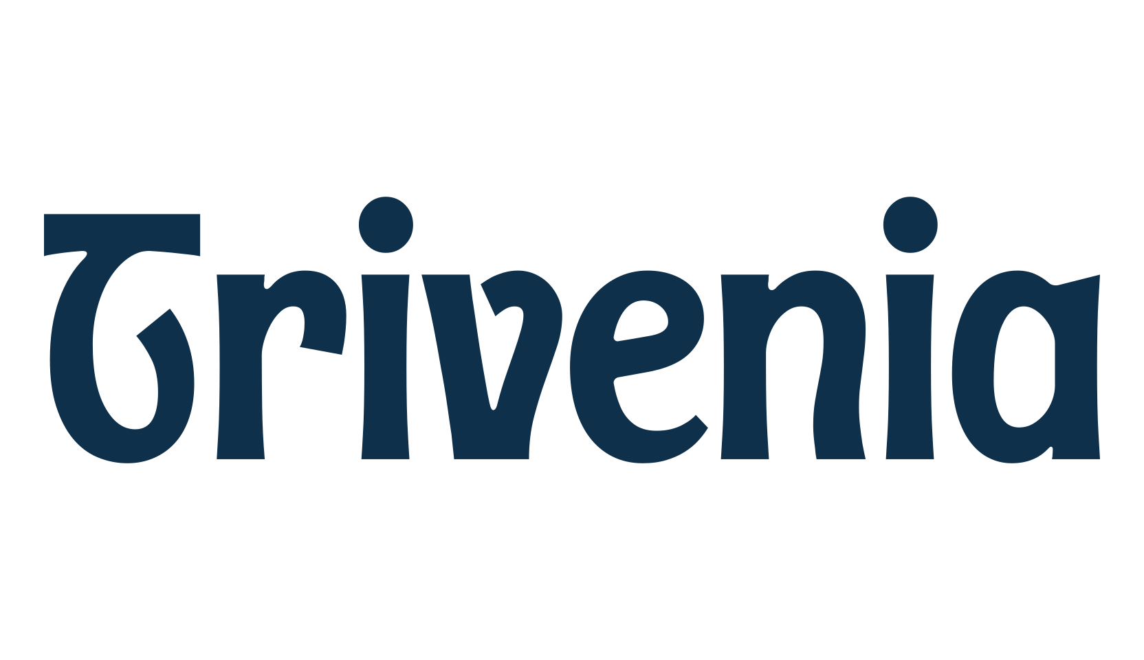 Trivenia, retro font preview
