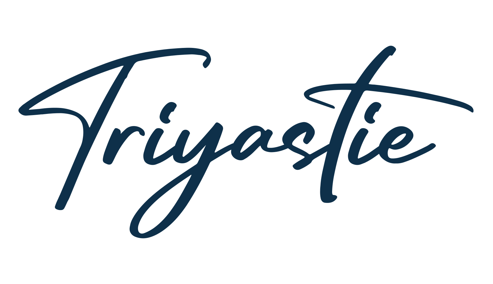Triyastie, handwriting font preview