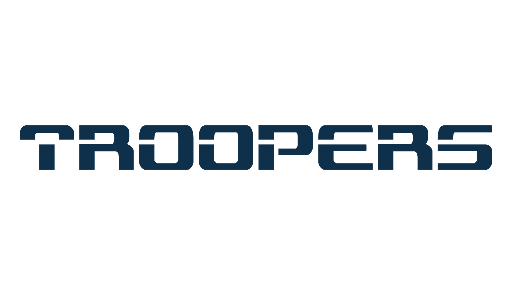Troopers, sci-fi font preview