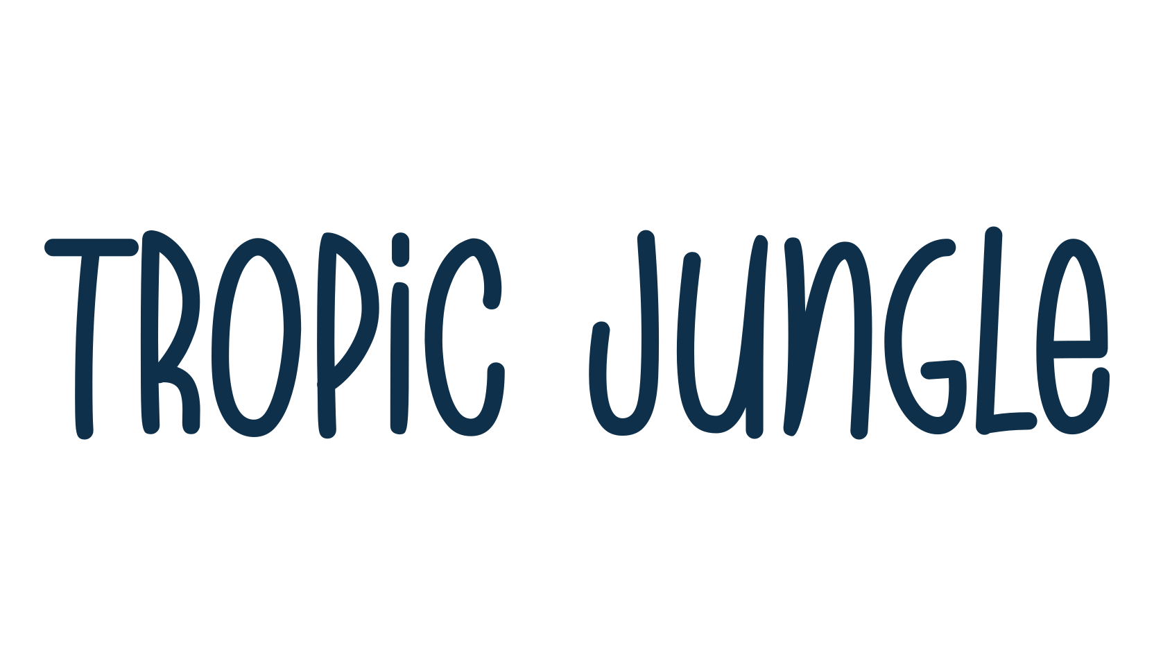 Tropic Jungle, script handwritten fancy decorative calligraphy font preview