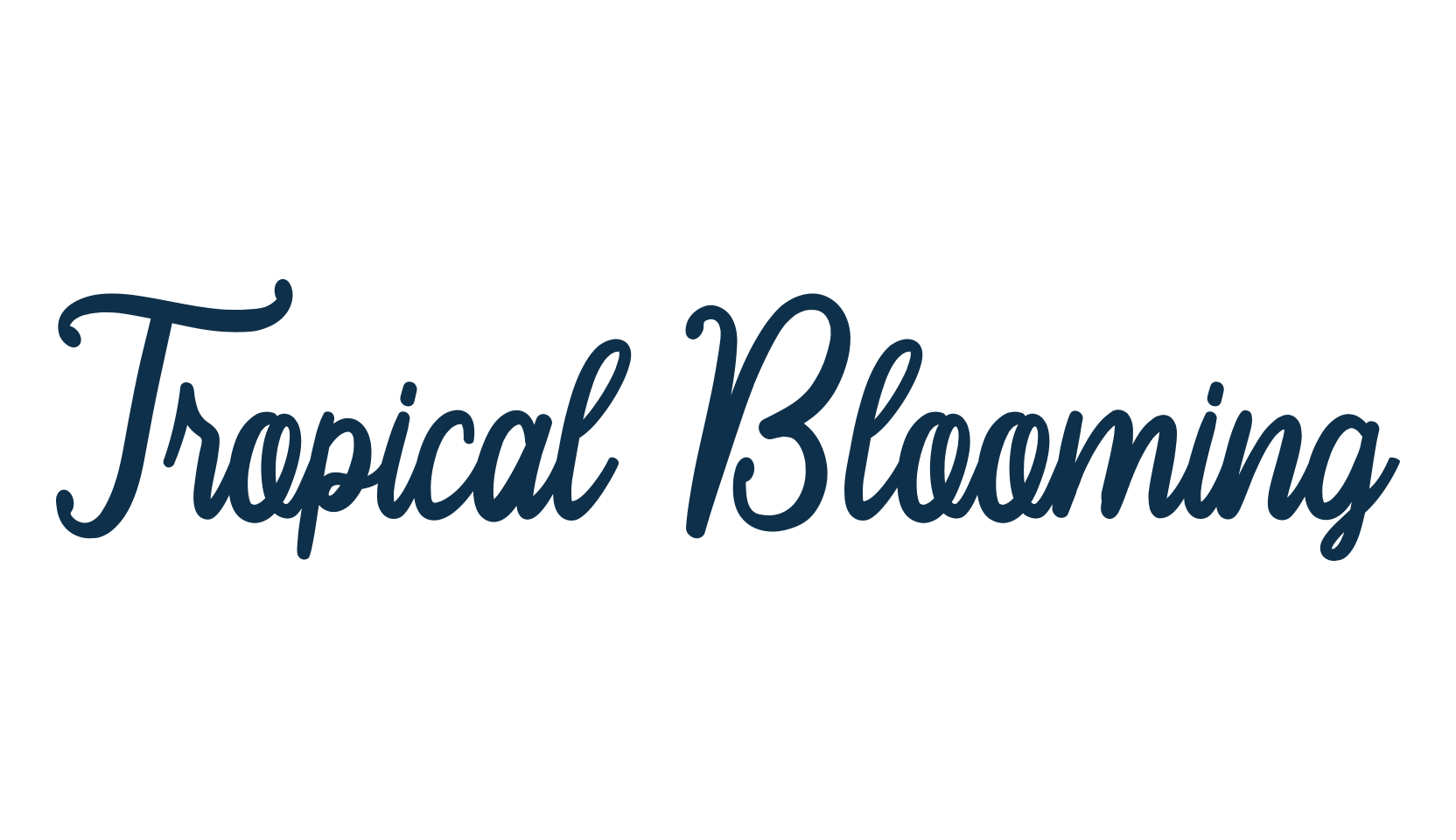 Tropical Blooming, various font preview