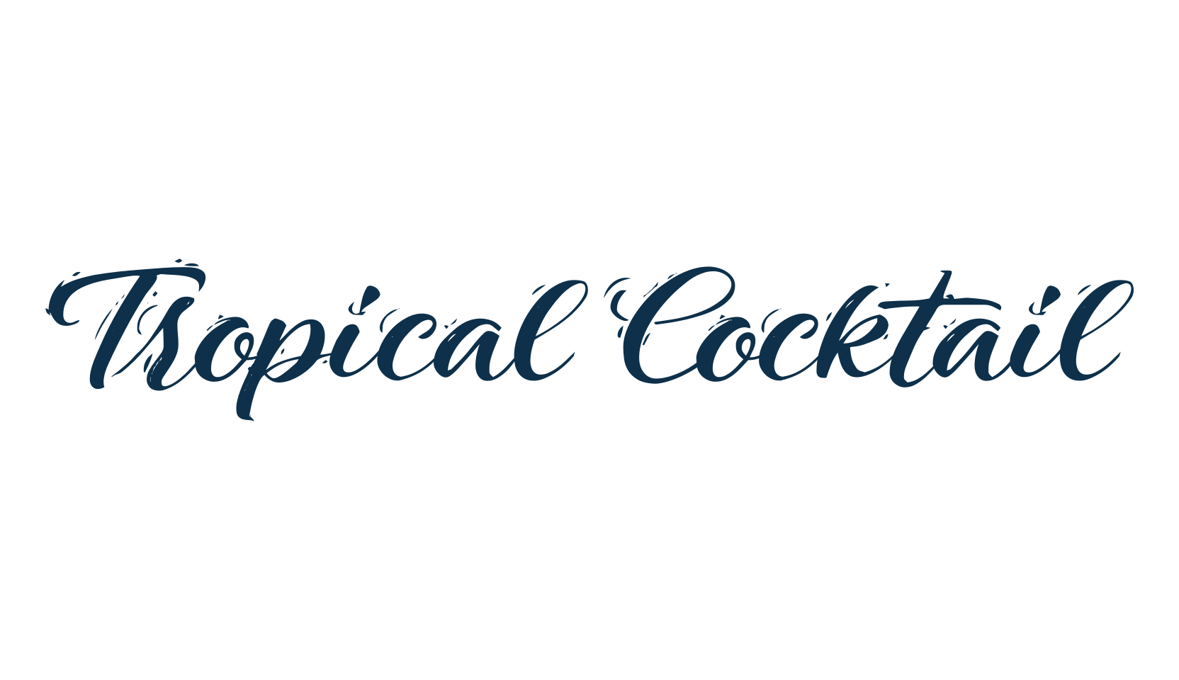 Tropical Cocktail, fancy various decorative script calligraphy font preview