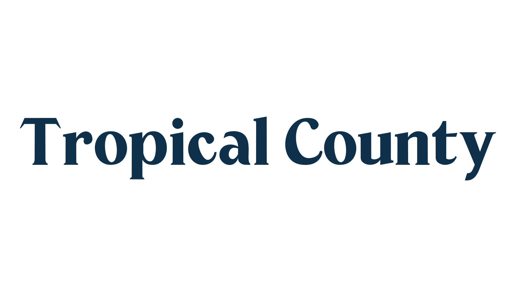 Tropical County, serif font preview