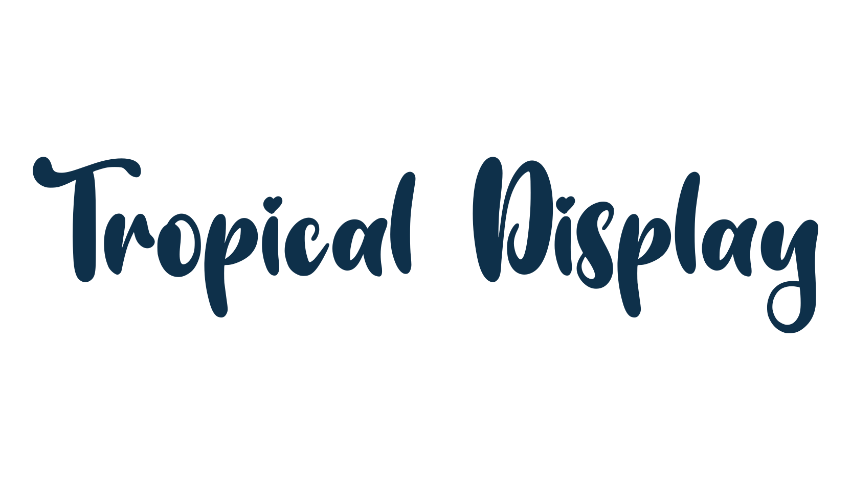 Tropical Display, fancy decorative font preview