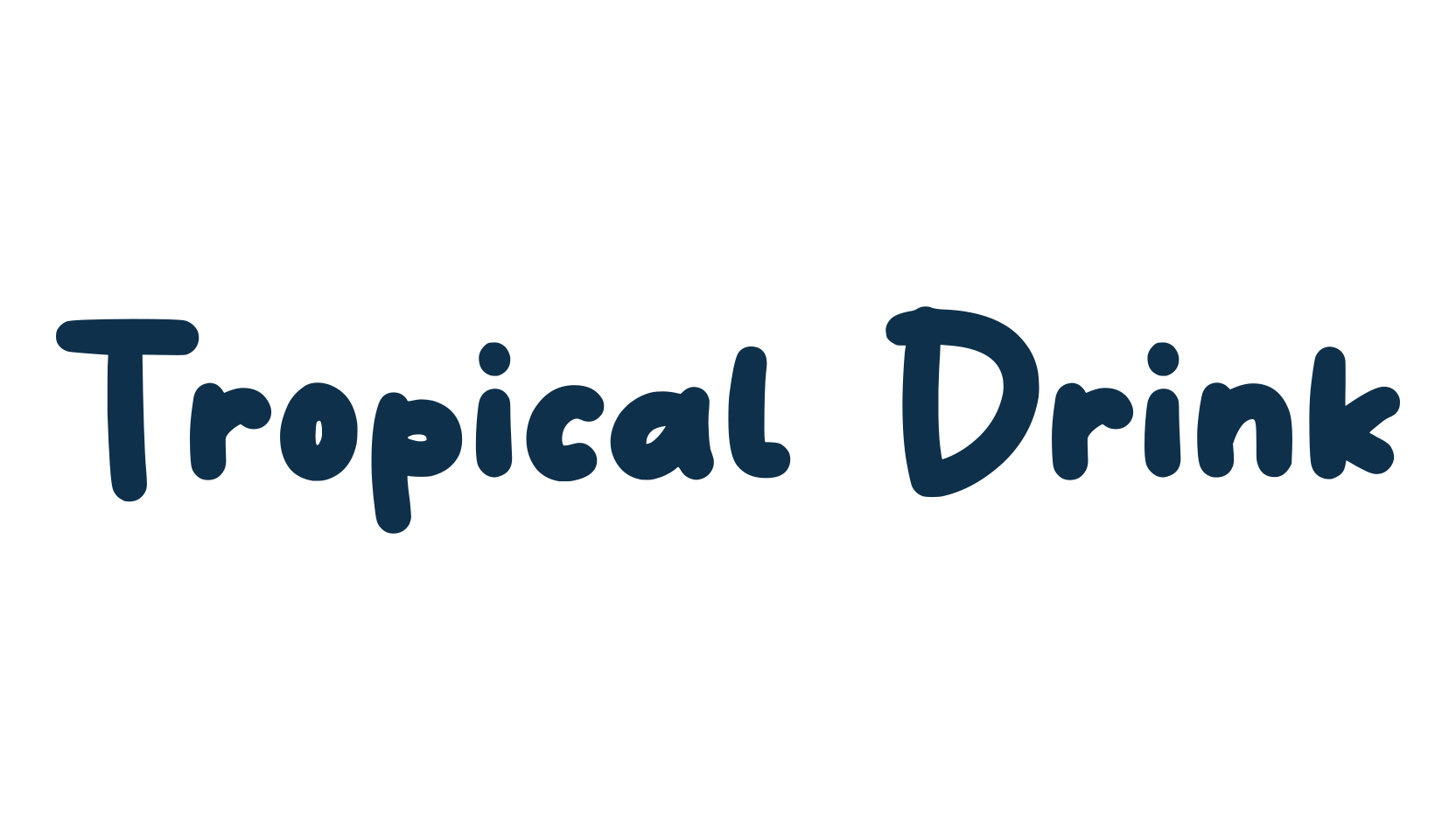 Tropical Drink, handwriting font preview