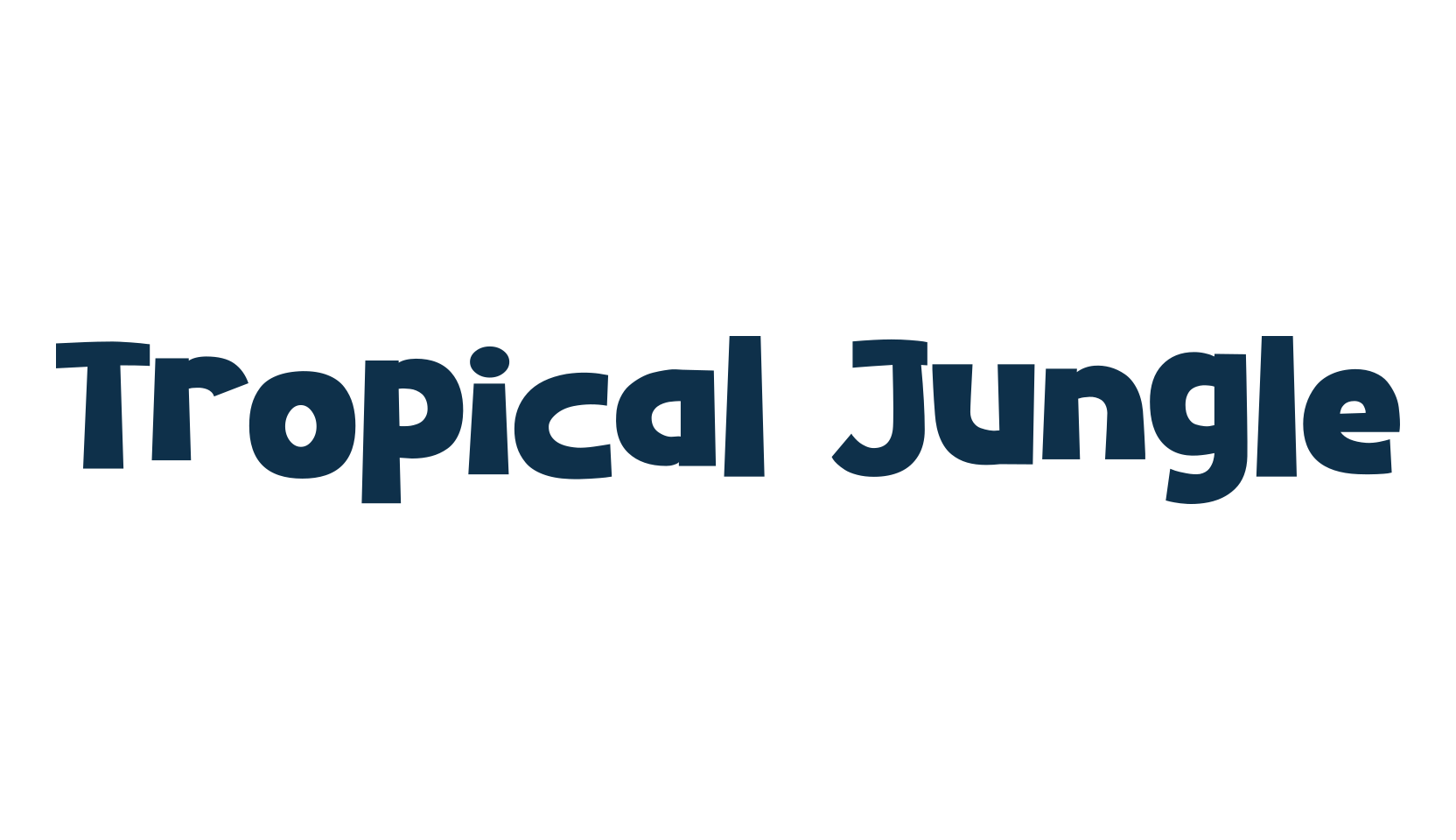 Tropical Jungle, display market font preview