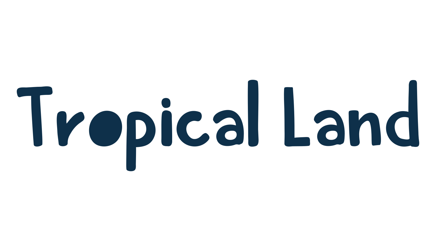 Tropical Land, fancy cartoon decorative font preview