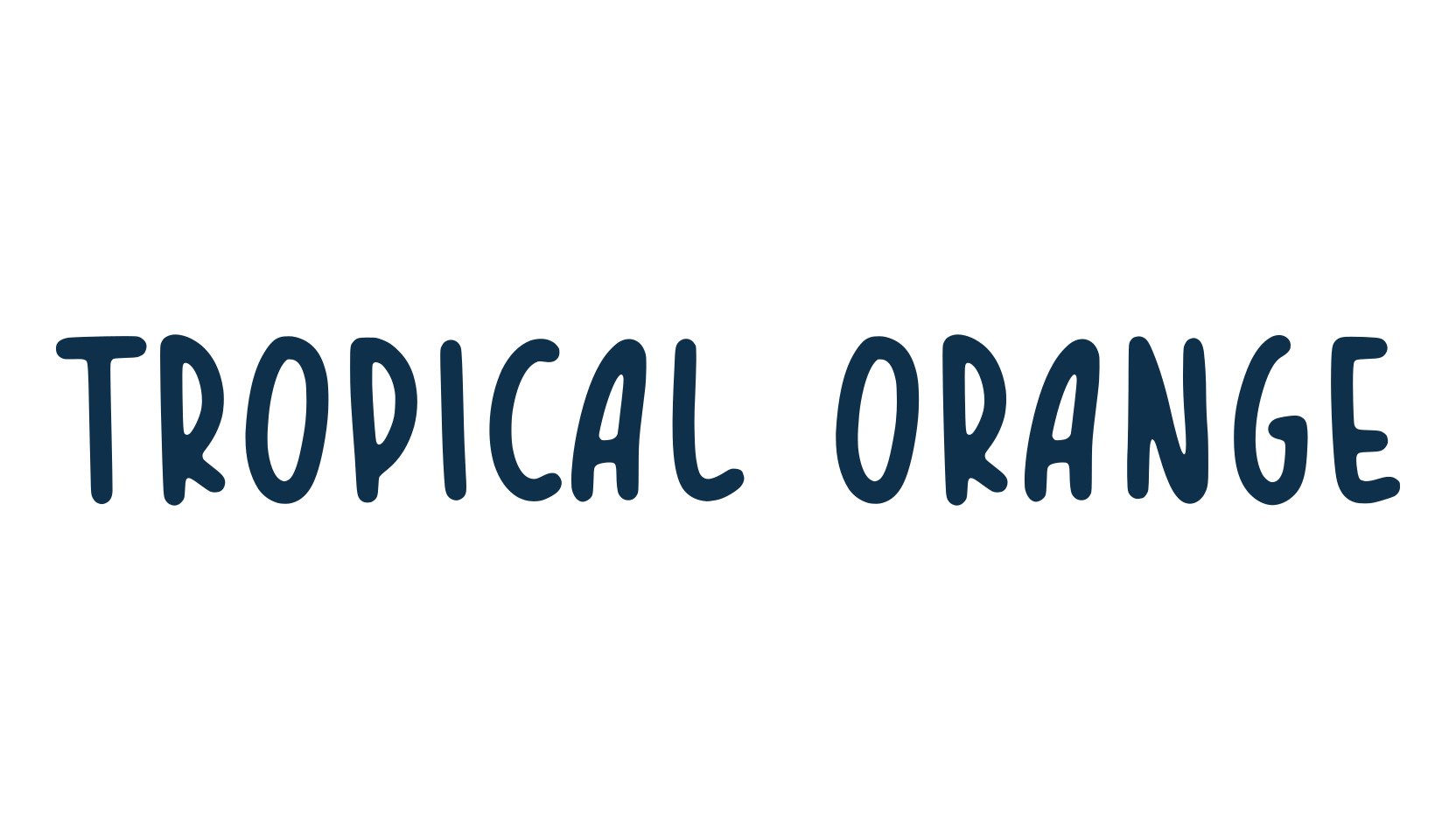 Tropical Orange, script handwritten fancy decorative calligraphy font preview