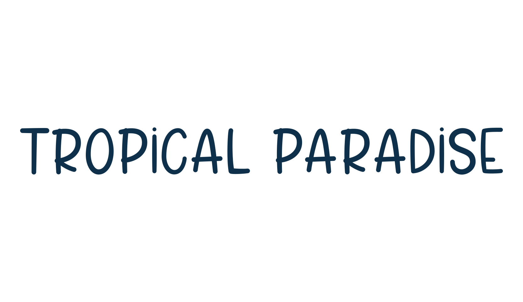 Tropical Paradise, handwriting font preview