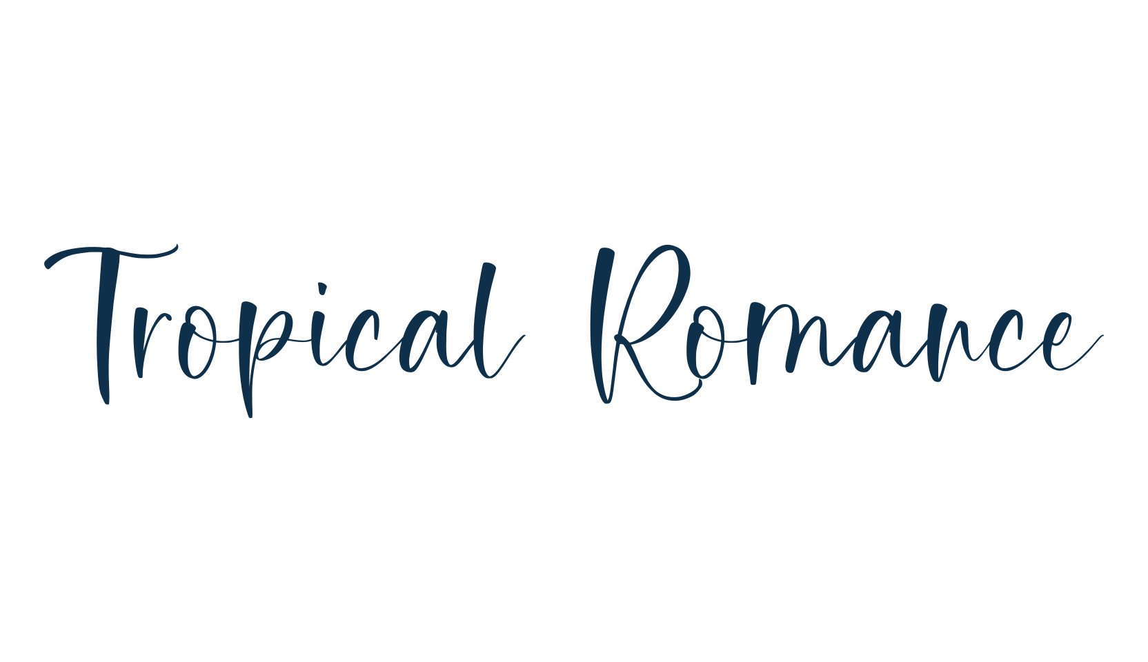 Tropical Romance, handwriting font preview