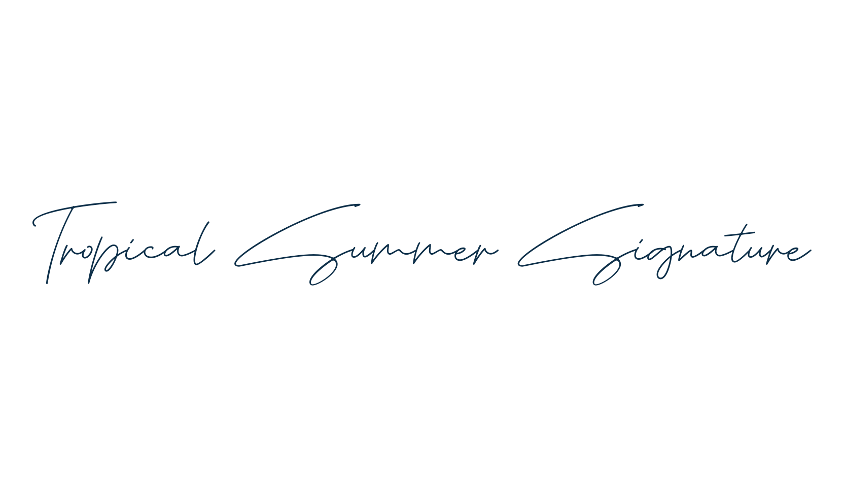 Tropical Summer Signature, script handwritten fancy decorative calligraphy font preview