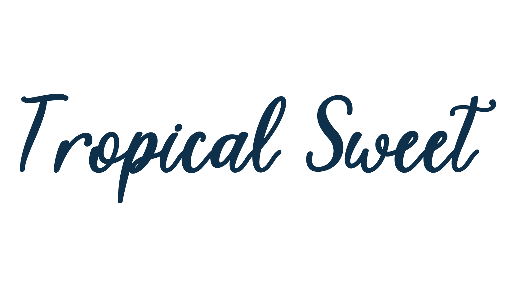 Tropical Sweet, various font preview