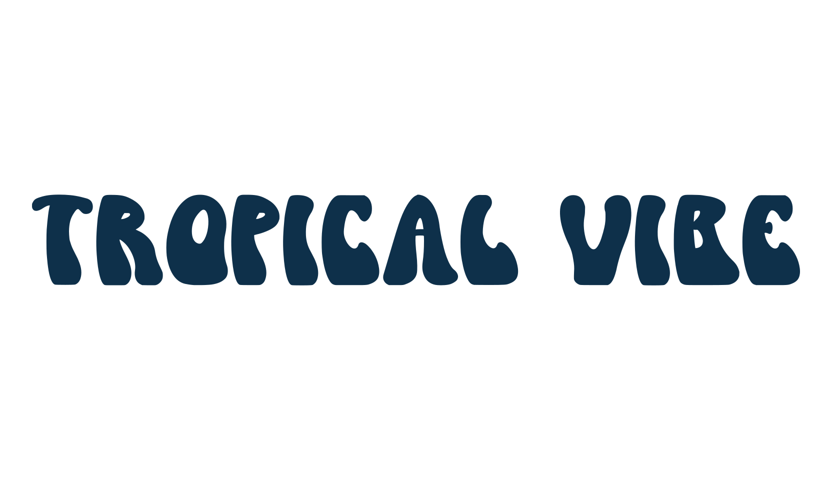 Tropical Vibe, fancy groovy decorative font preview