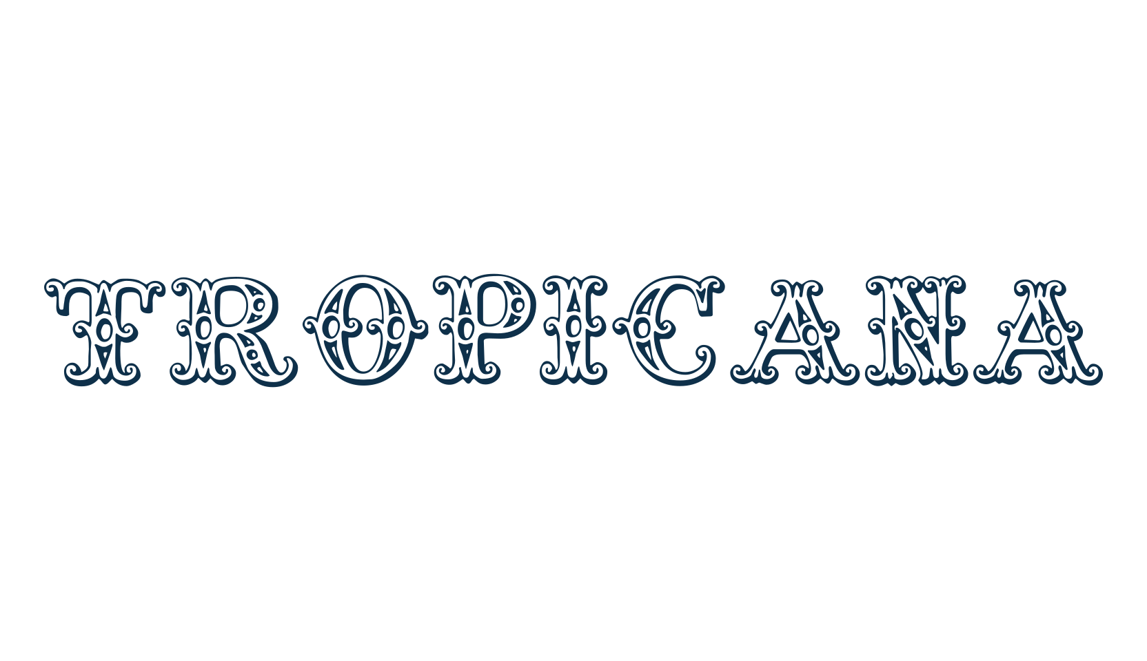 Tropicana, retro font preview