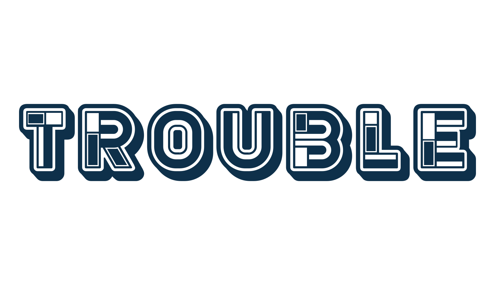 Trouble (trouble-3), fancy decorative font preview