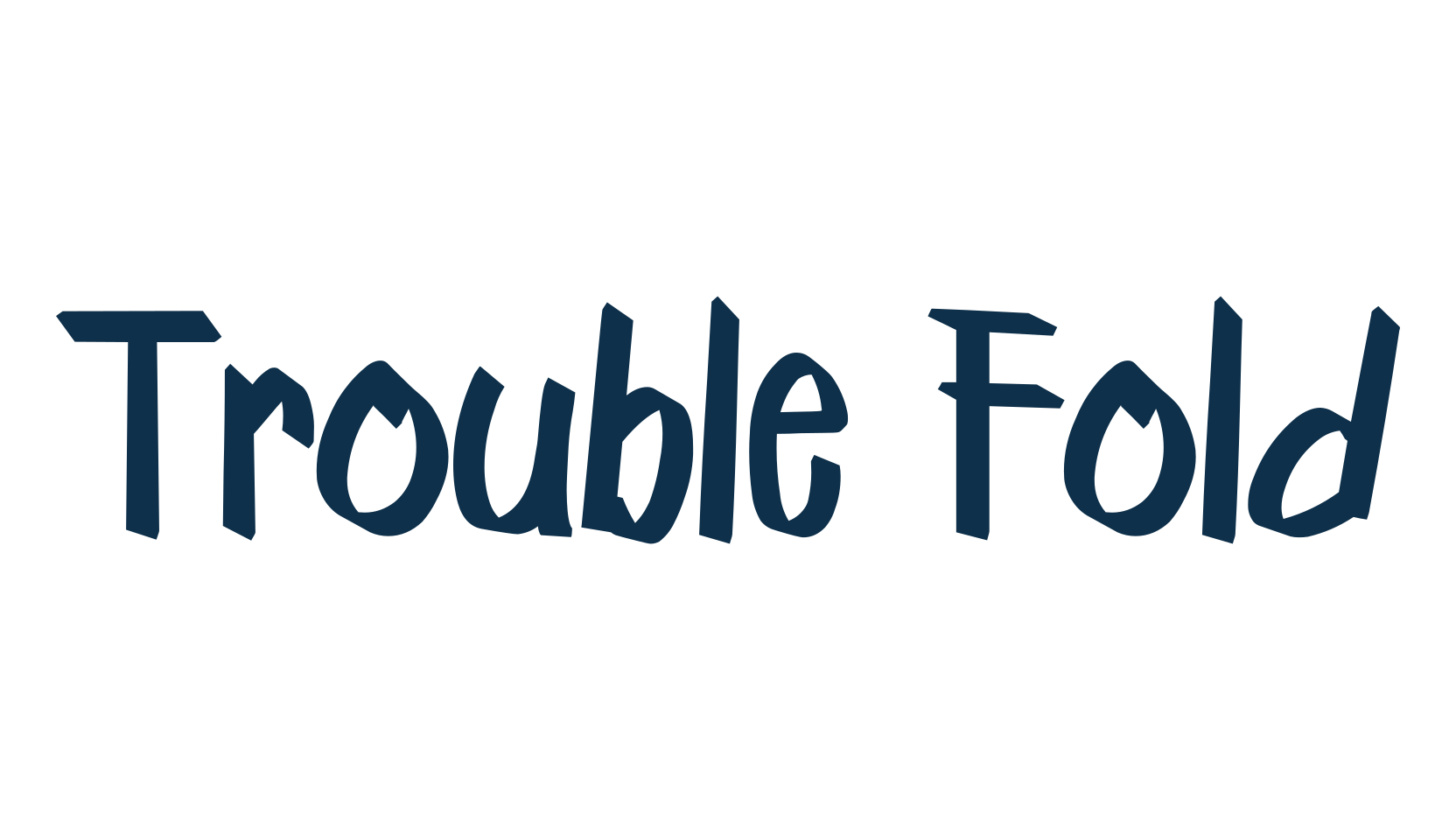 Trouble Fold, script graffiti fancy decorative calligraphy font preview