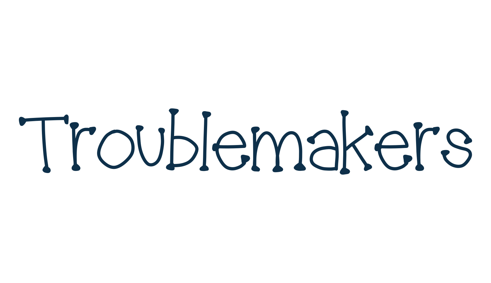 Troublemakers, fancy various decorative font preview