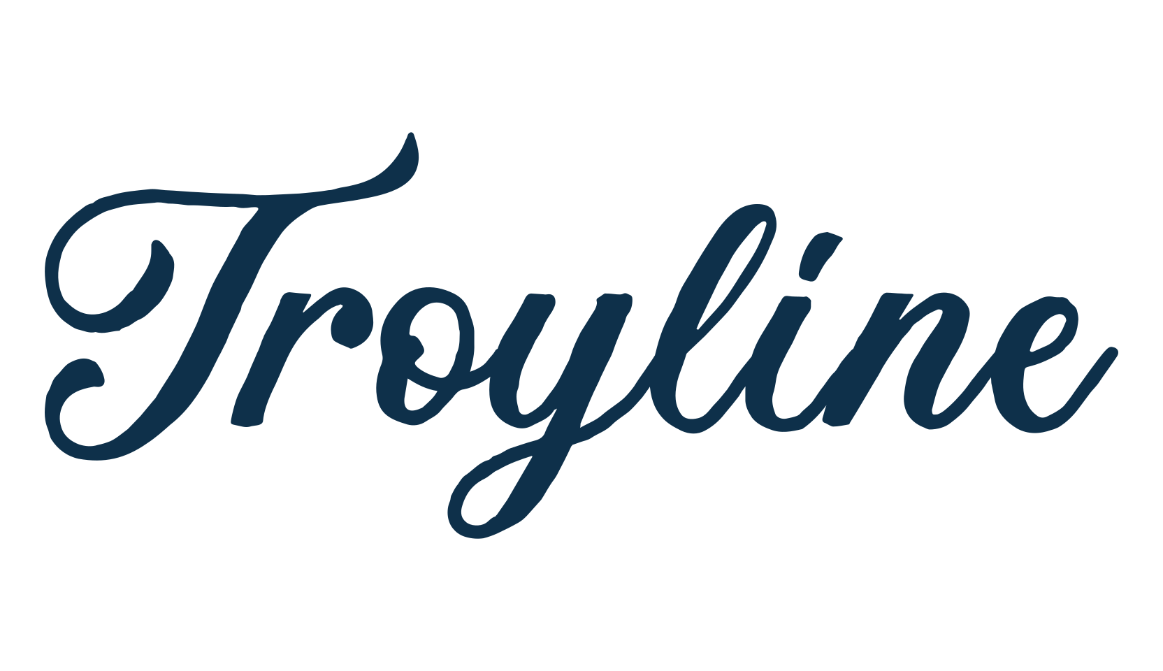 Troyline, script calligraphy fancy decorative font preview
