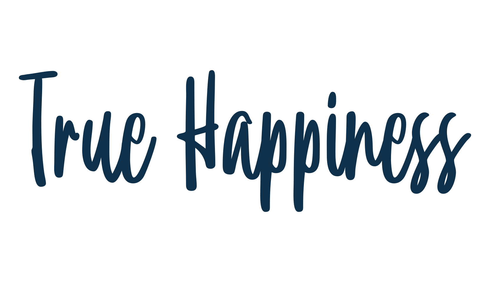 True Happiness, handwriting font preview