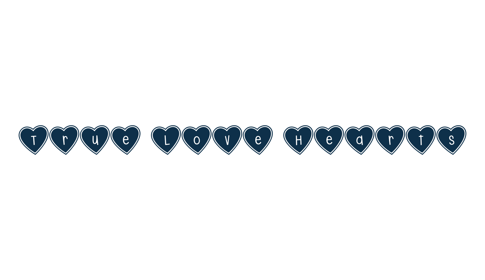 True Love Hearts, display market font preview