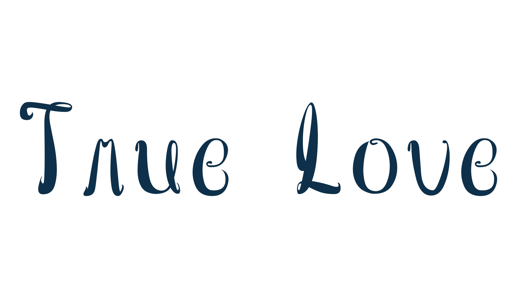 True Love (true-love), fancy various decorative script calligraphy font preview