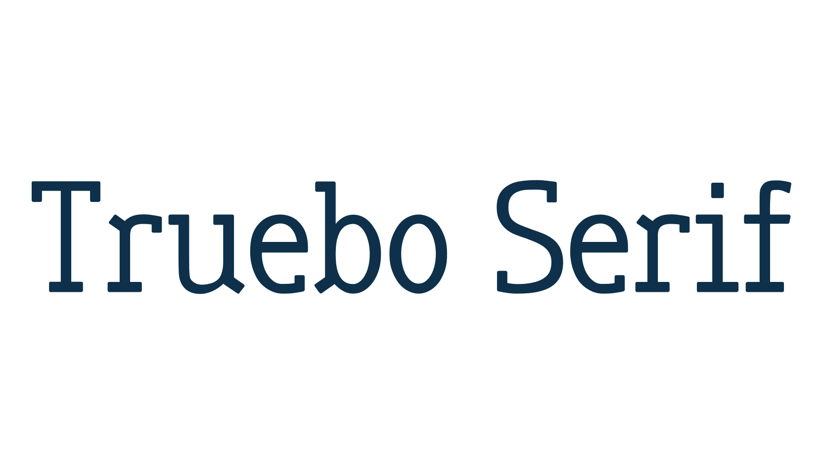 Truebo Serif, basic serif font preview