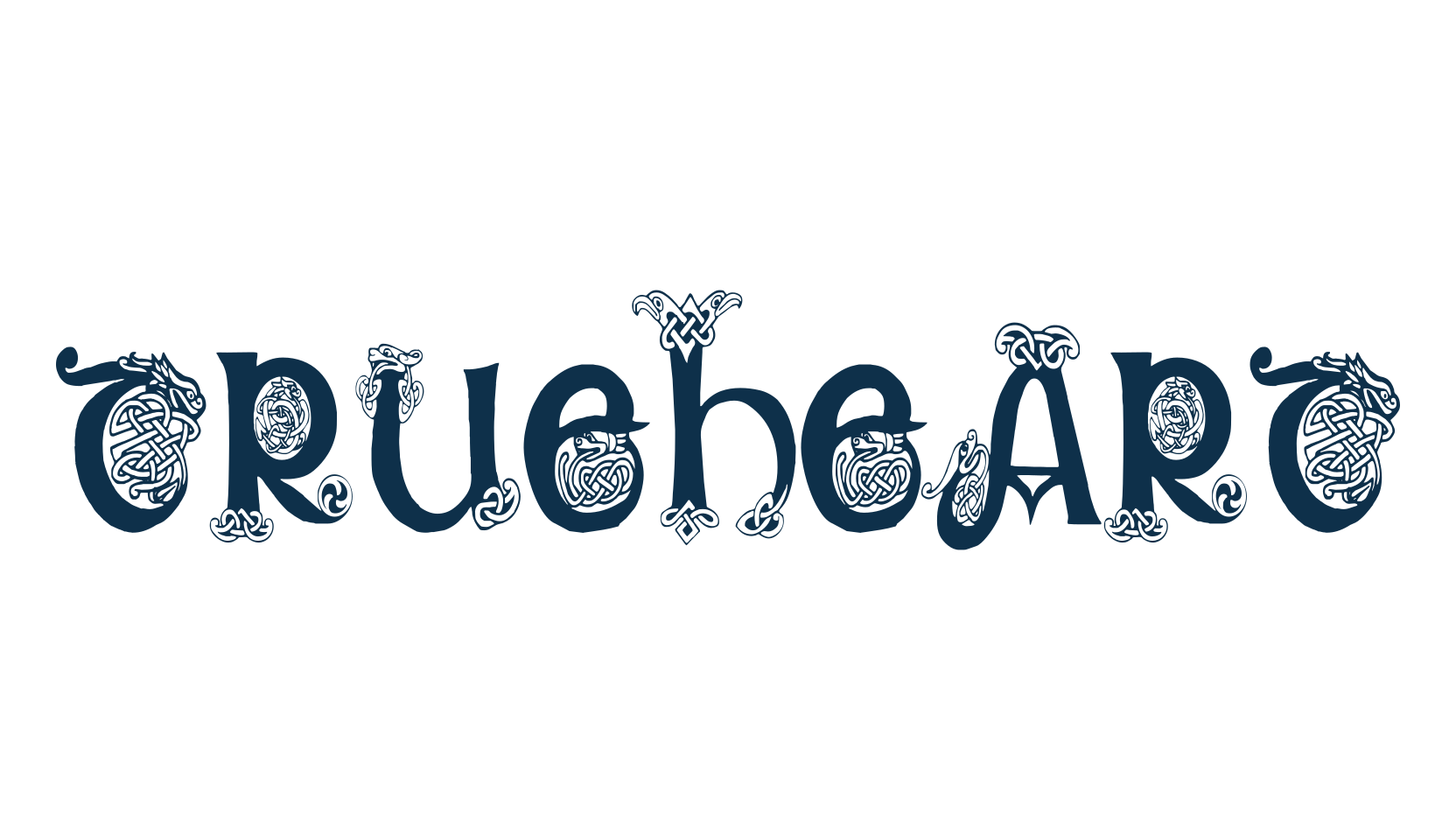 Trueheart, gothic celtic font preview