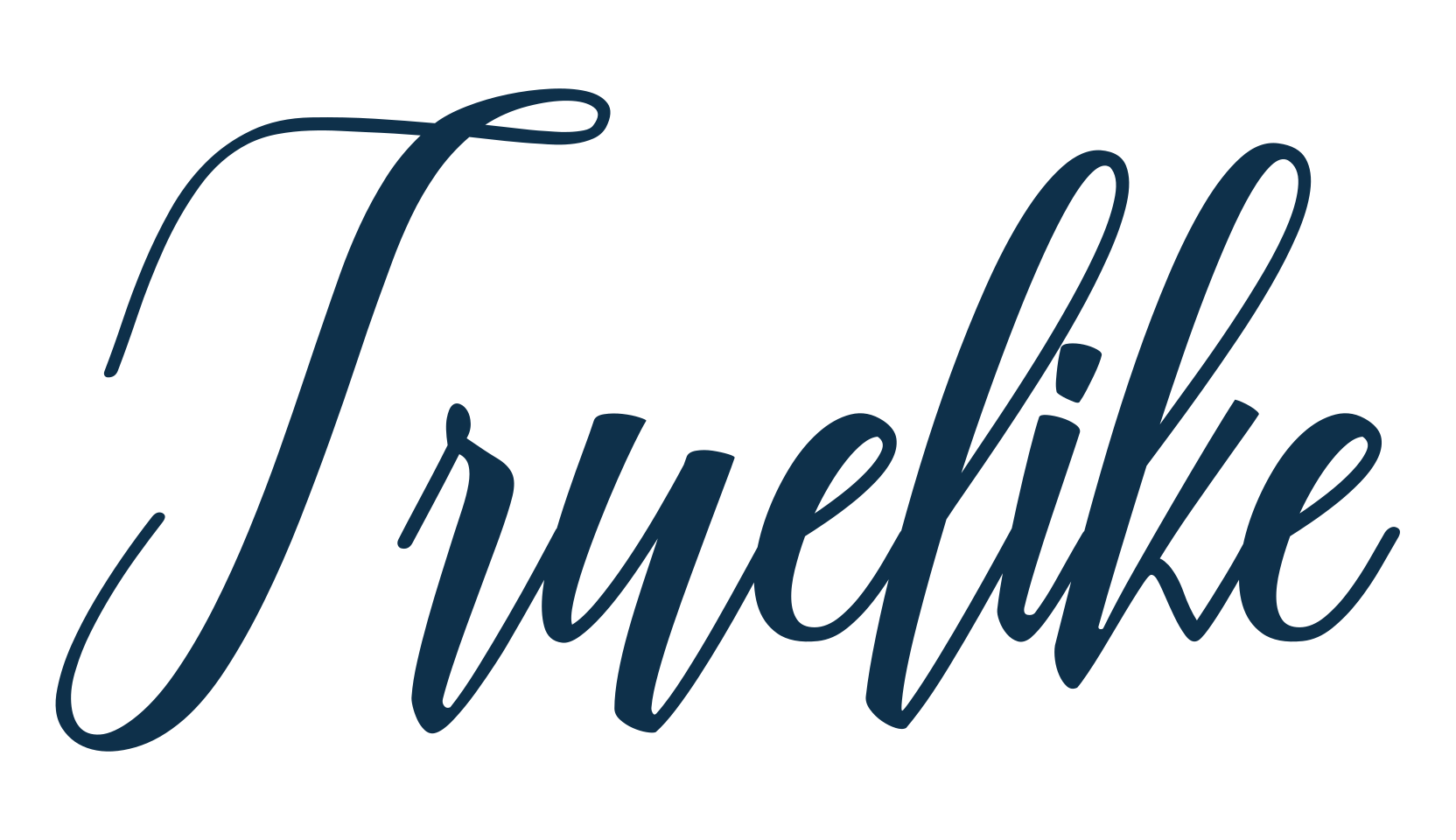 Truelike, script calligraphy fancy decorative font preview