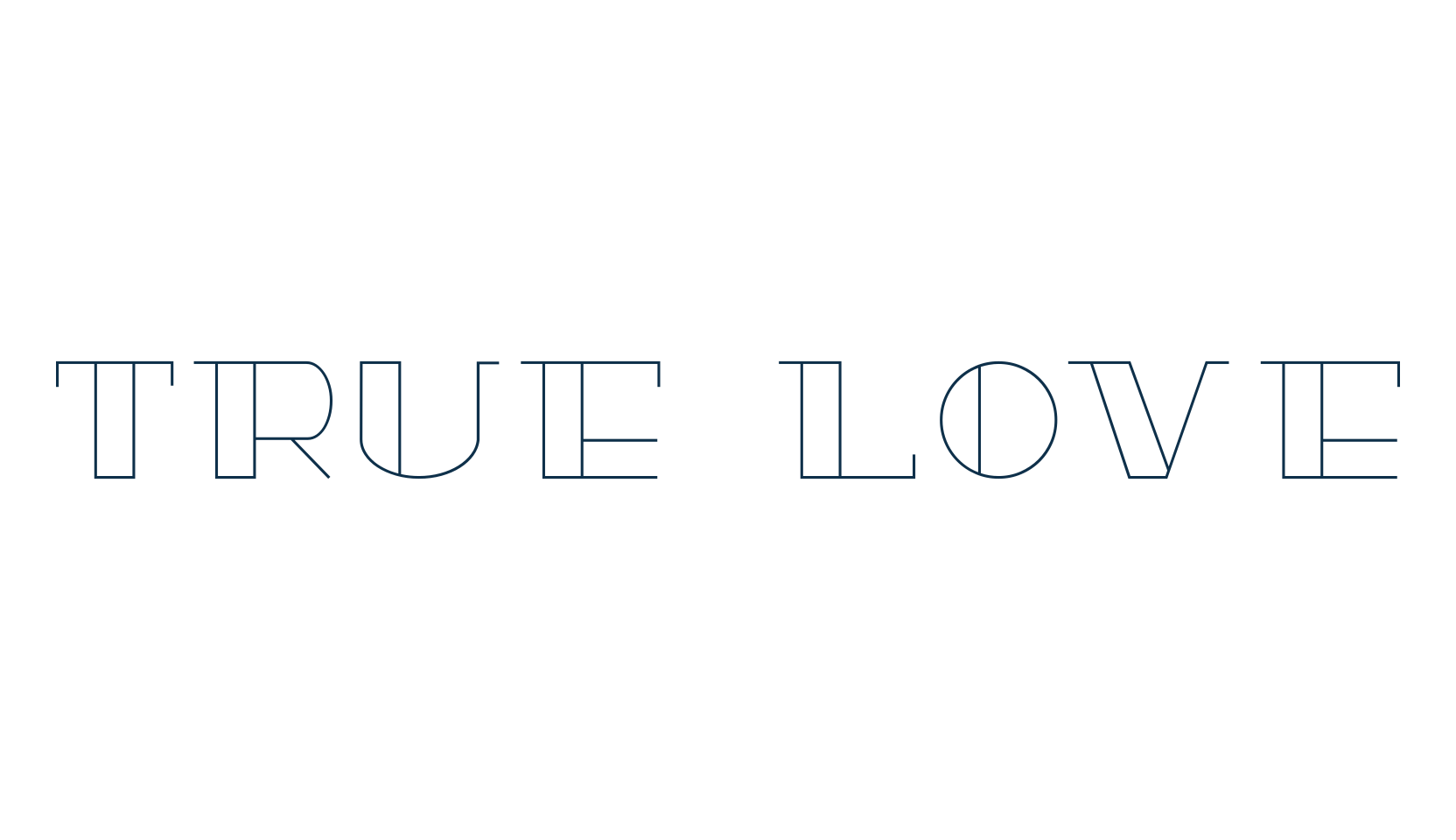 True Love, retro font preview