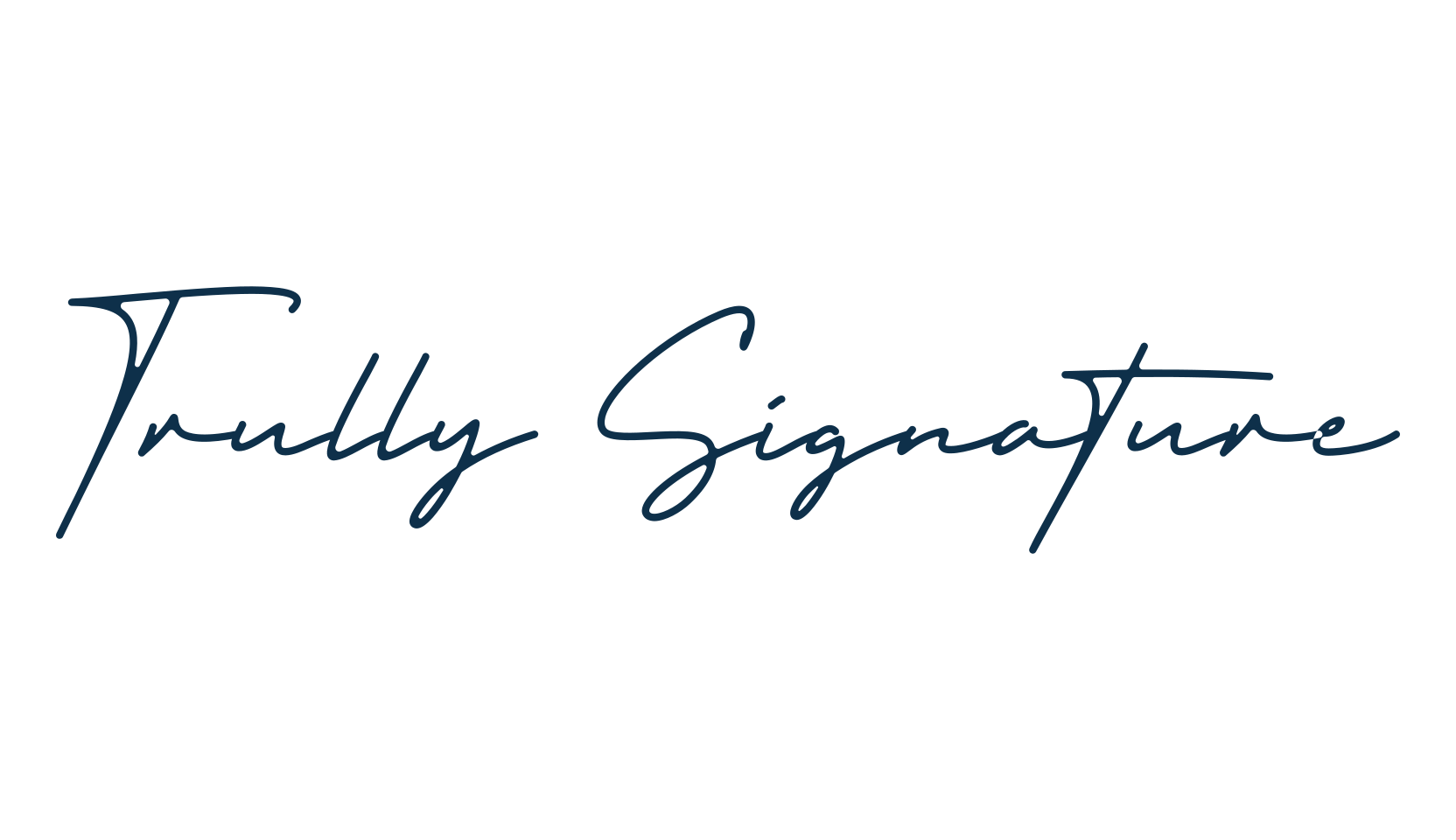 Trully Signature, handwriting font preview