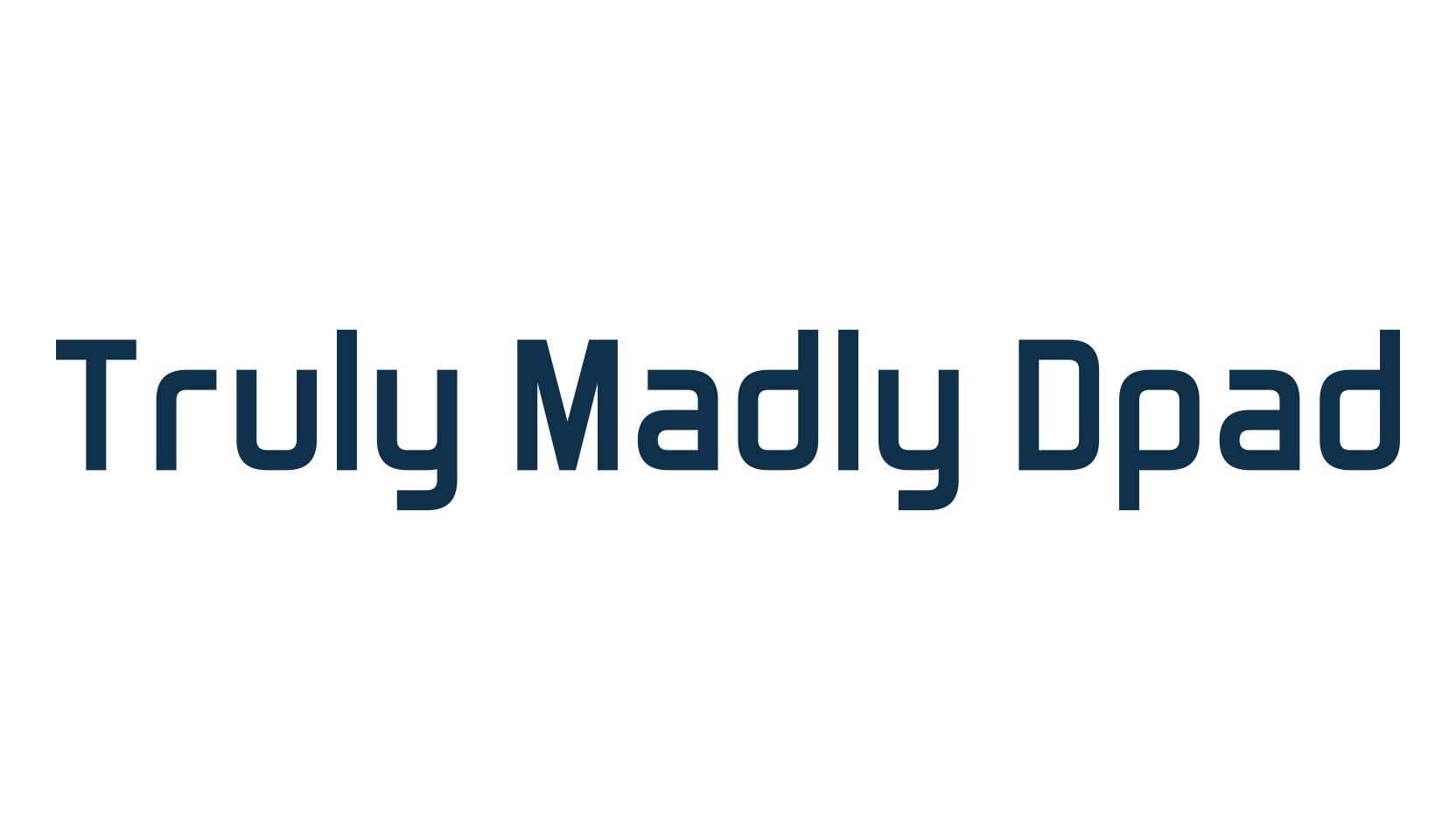 Truly Madly Dpad, basic sans serif font preview
