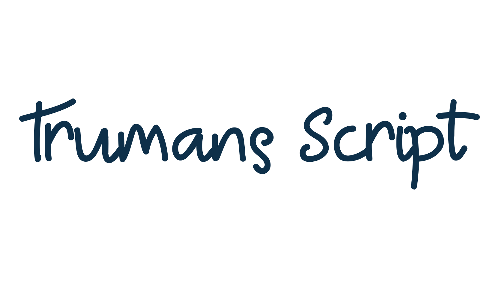 Trumans Script, script handwritten fancy decorative calligraphy font preview