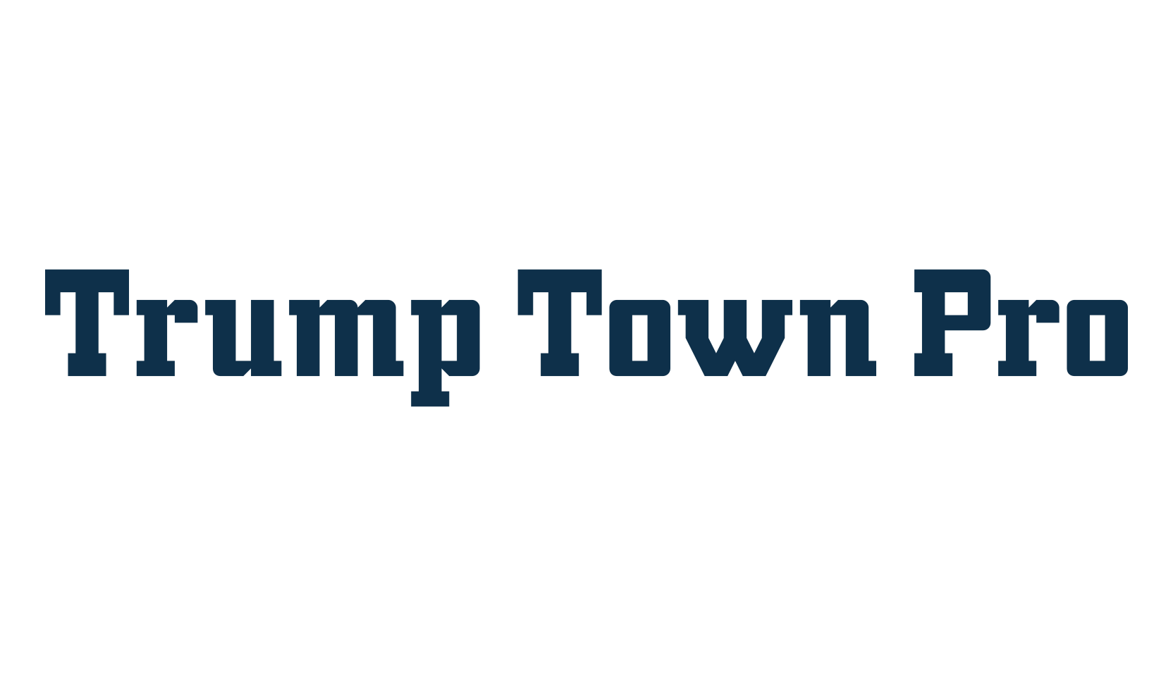 Trump Town Pro, basic serif font preview