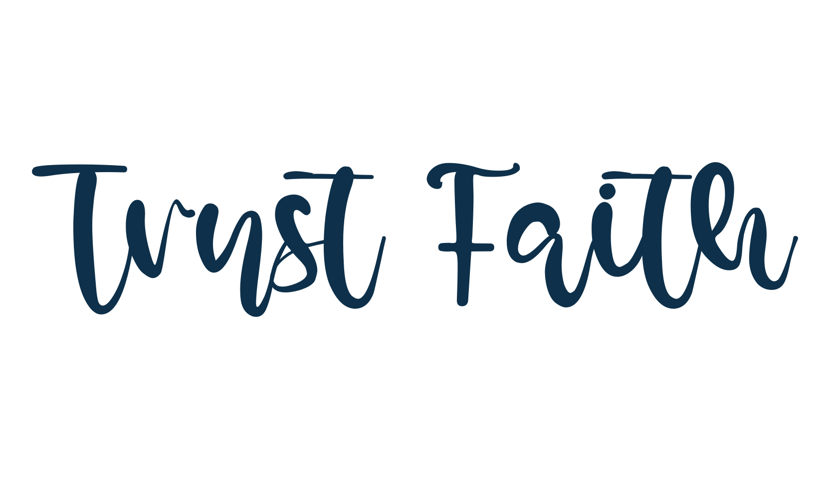 Trust Faith, fancy various decorative script calligraphy font preview