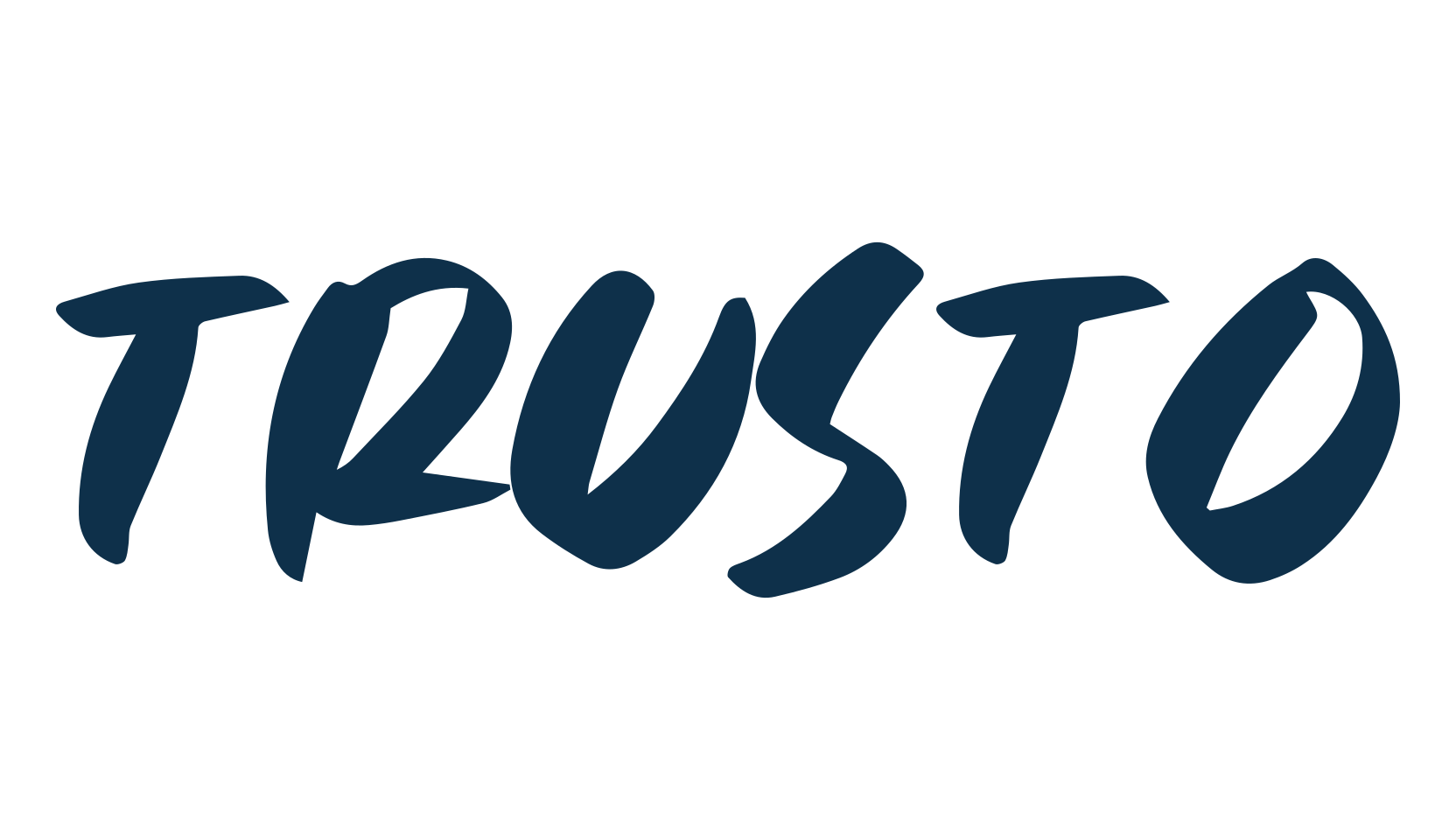 Trusto, brush font preview