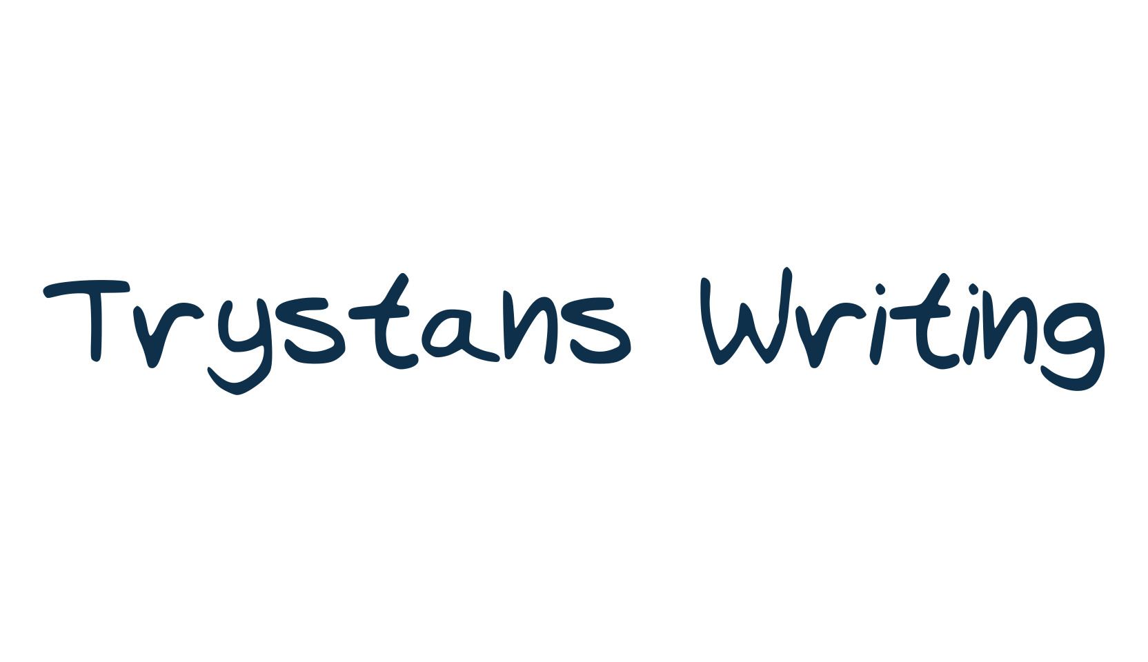 Trystans Writing, script handwritten fancy decorative calligraphy font preview