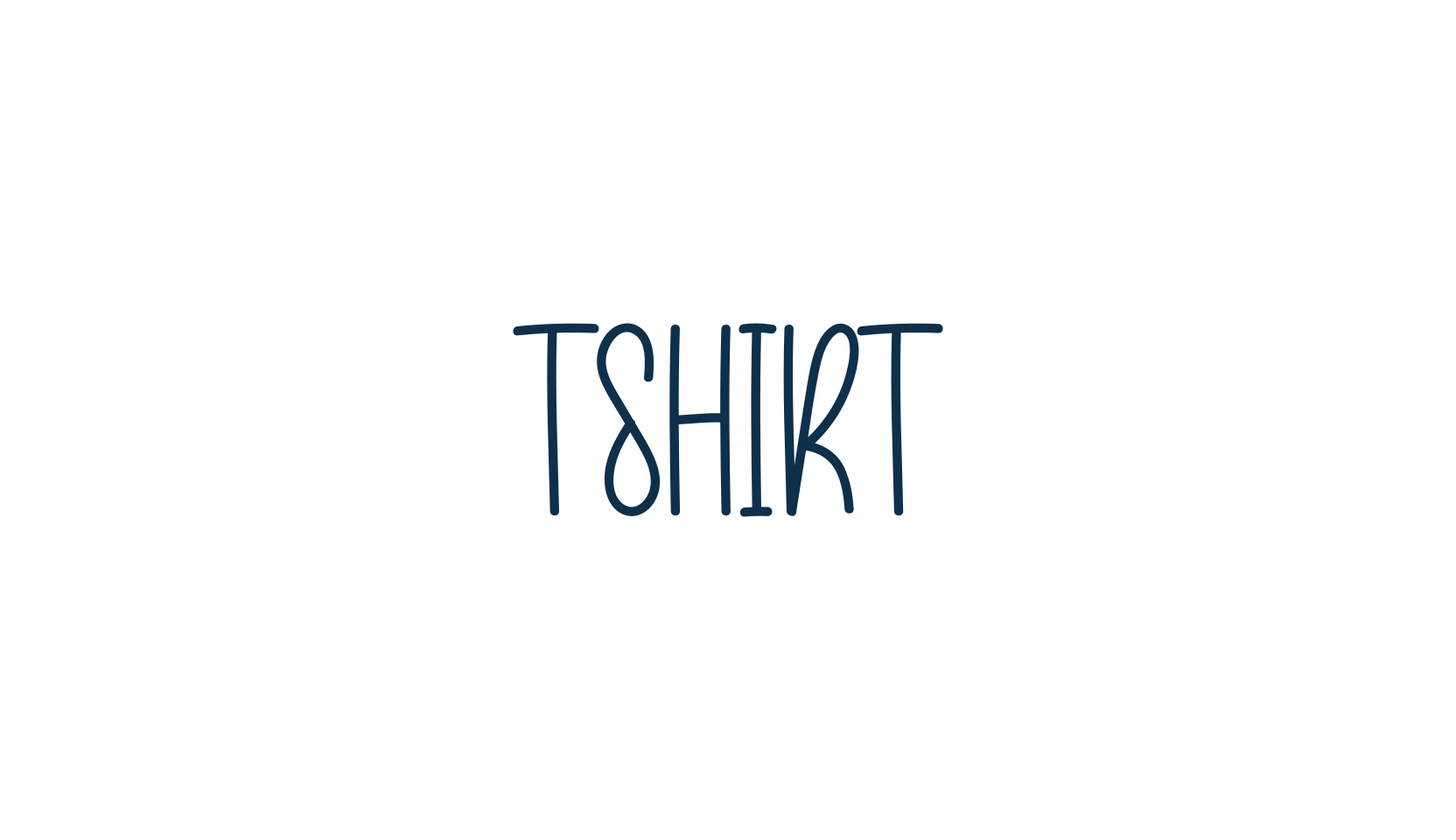 Tshirt, handwriting font preview