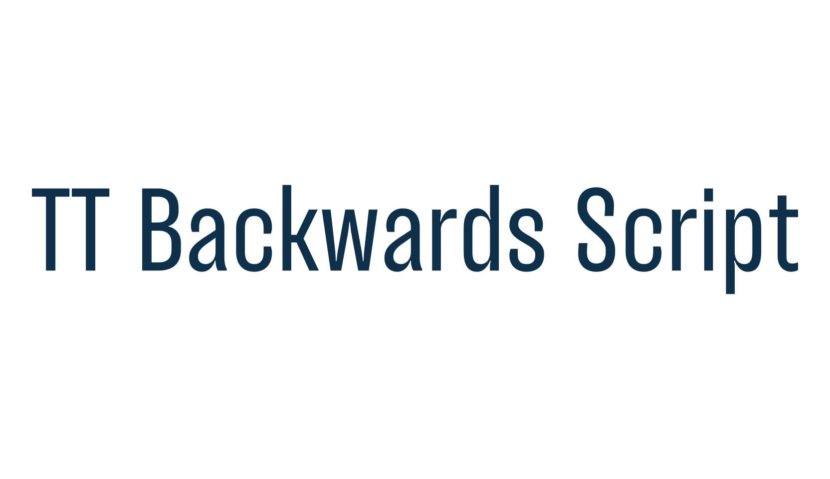 TT Backwards Script, various font preview