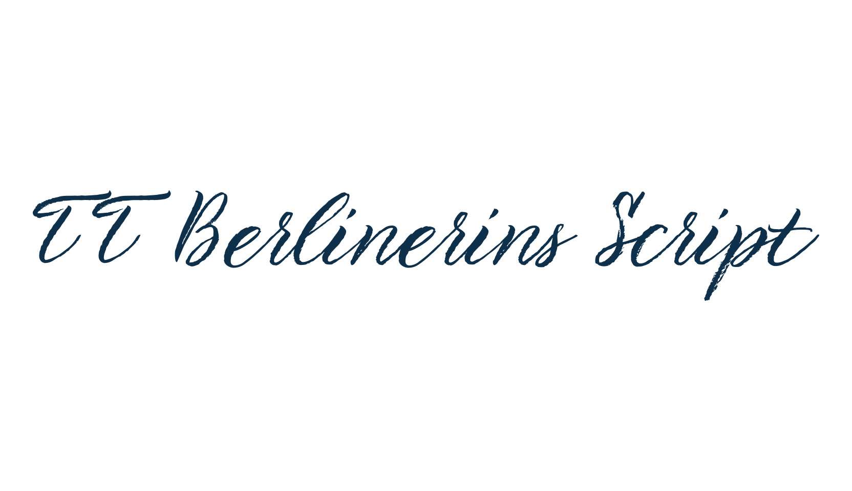 TT Berlinerins Script, script brush fancy decorative calligraphy font preview