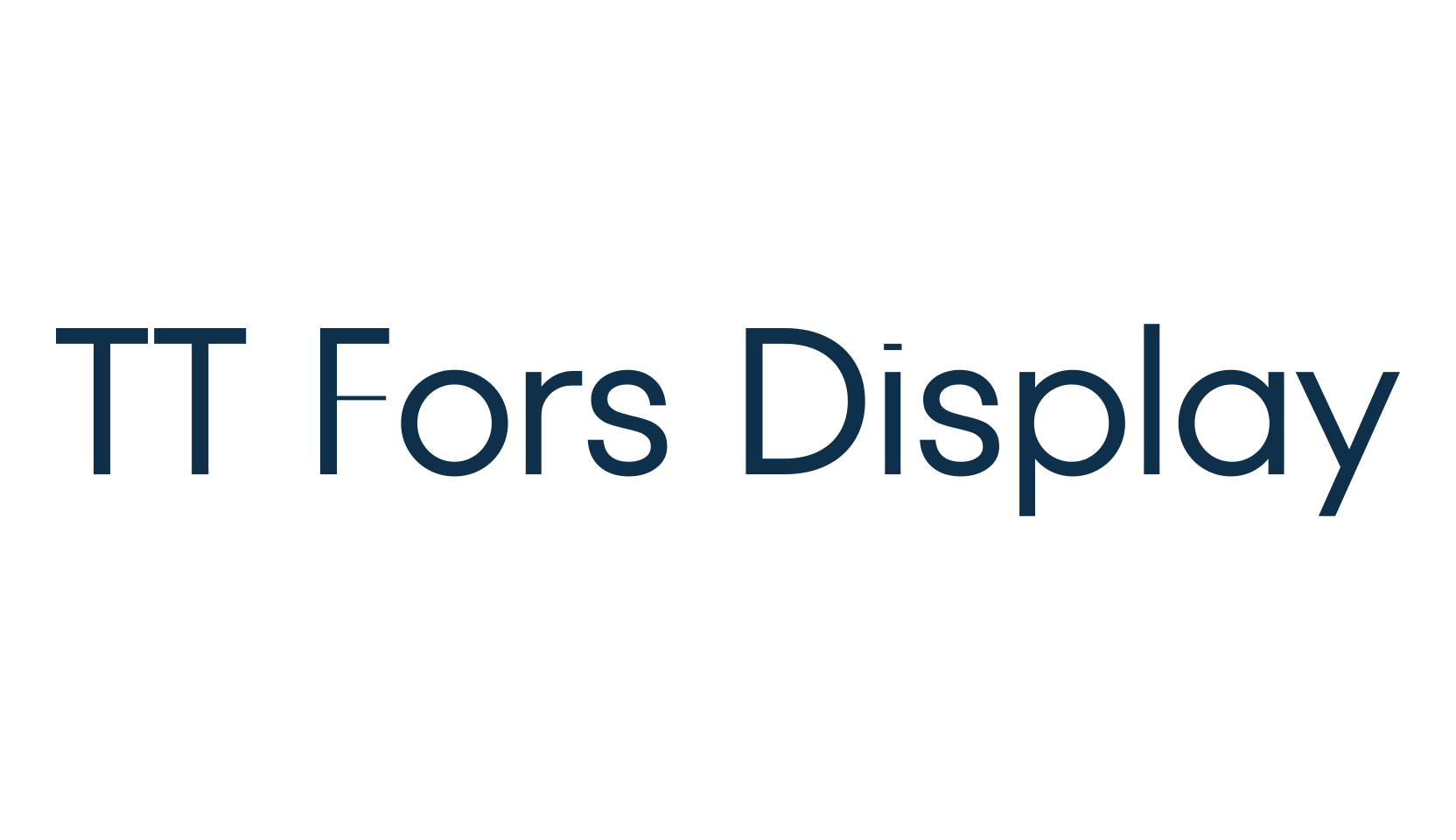 TT Fors Display, sans serif font preview