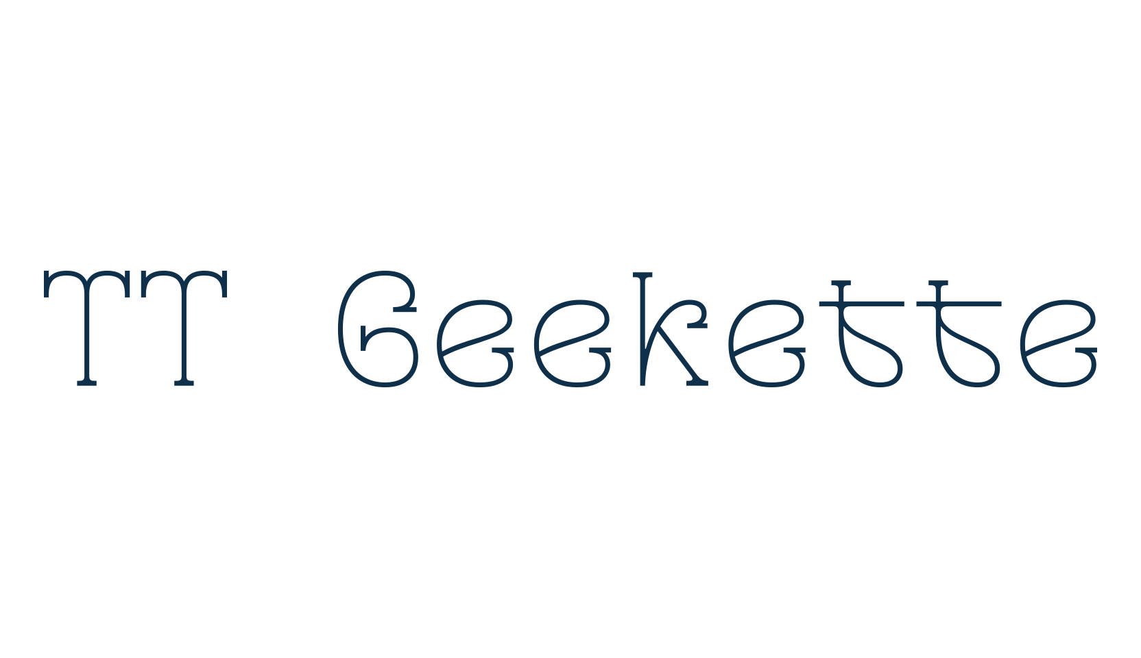 TT Geekette, fancy retro decorative font preview