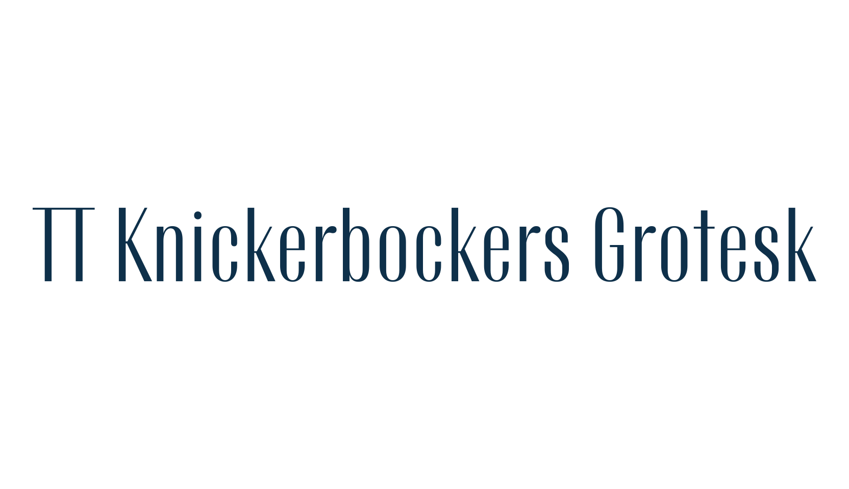 TT Knickerbockers Grotesk, sans serif font preview
