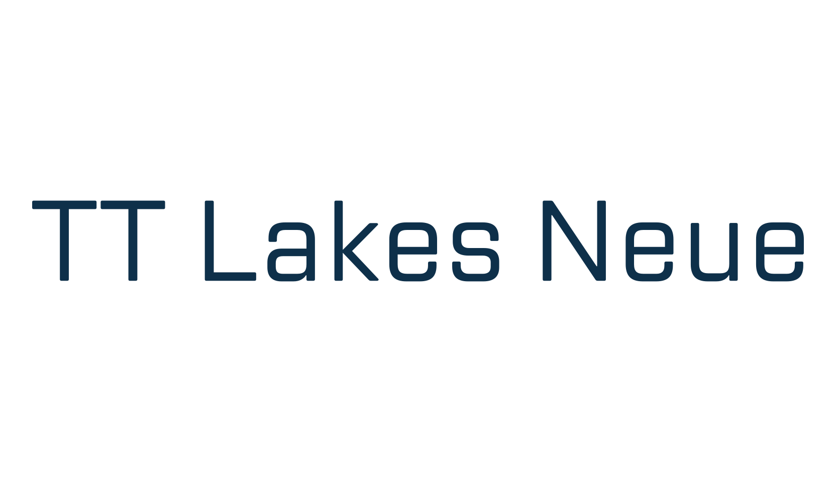 TT Lakes Neue, sans serif font preview