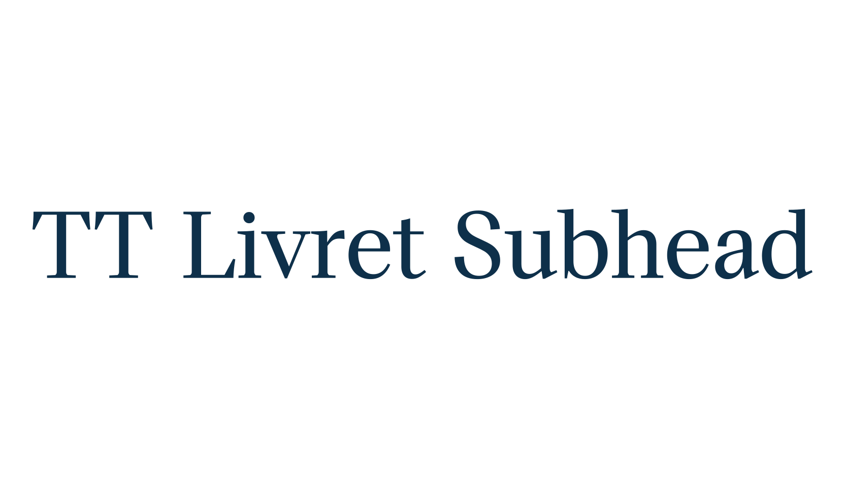 TT Livret Subhead, serif font preview