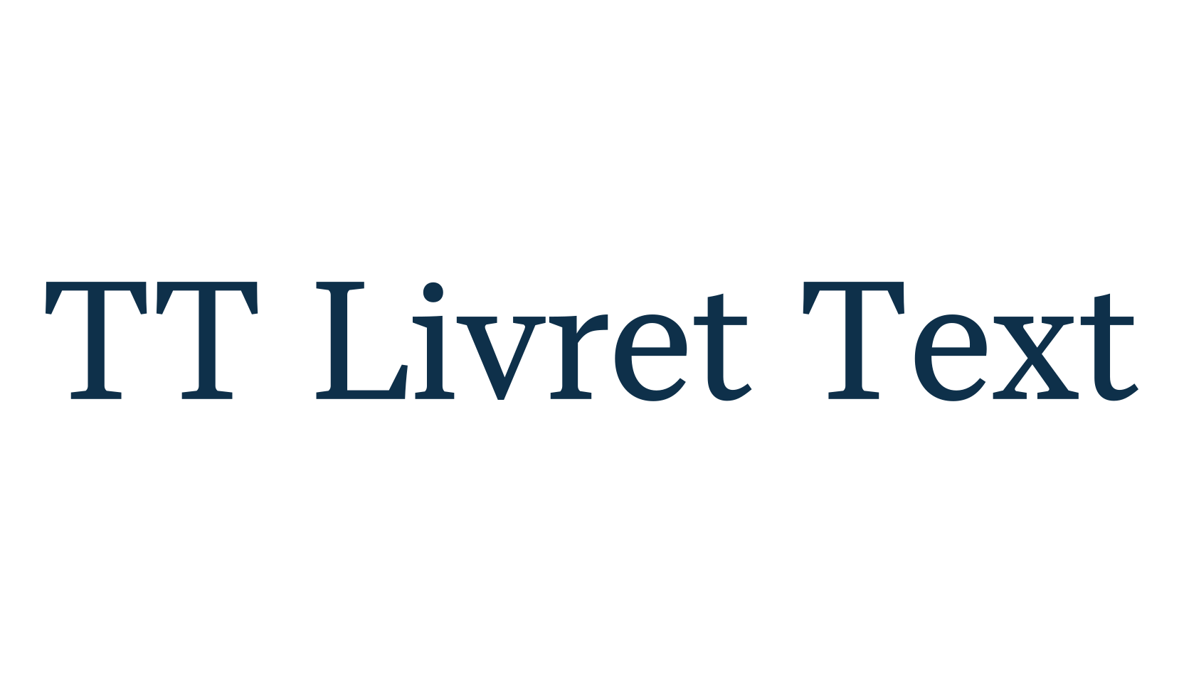 TT Livret Text, basic serif font preview